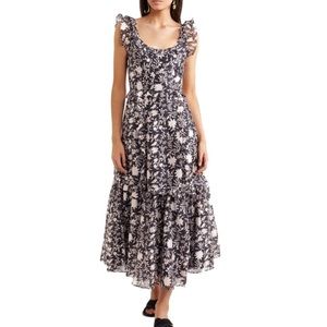 Ulla Johnson Brigitte Floral Midi Dress